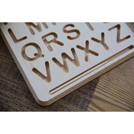 Wooden Alphabet Tracing Board with Stylus