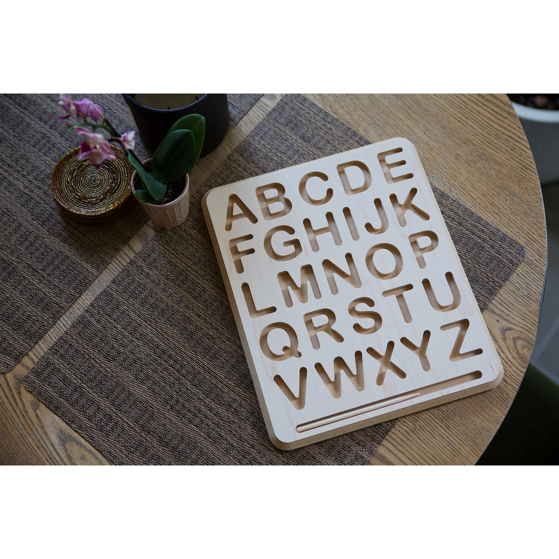 Wooden Alphabet Tracing Board with Stylus