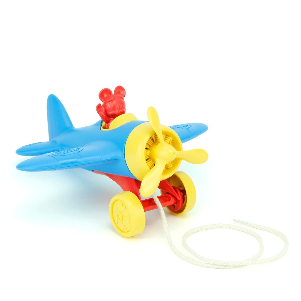 Blue Mickey Mouse Airplane Pull Toy